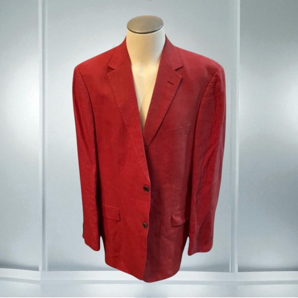 HUGO BOSS SAKS FIFTH AVENUE 100% LINEN JACKET SIZE 44
